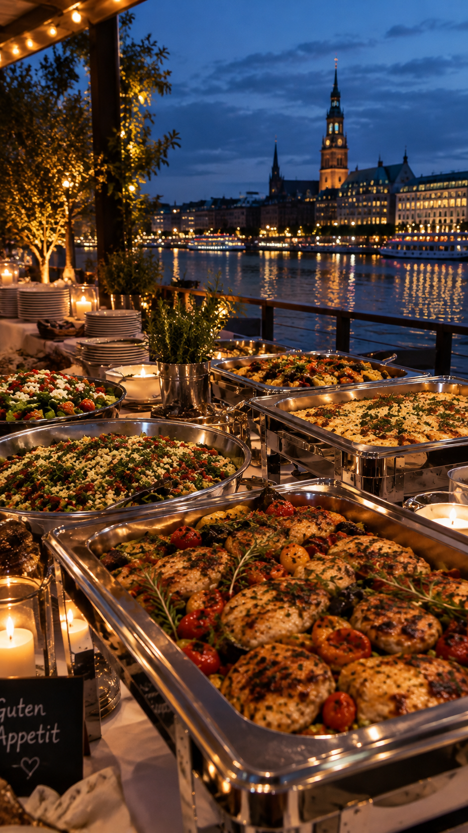 Festlich angerichtetes Catering-Buffet von ElbeOkerTisch in Braunschweig & Magdeburg